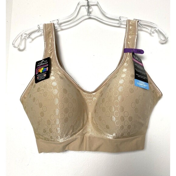 Bali Bra Women's Plus Size 2X DD Beige Wirefree Comfort Seamless Full Coverage - Picture 3 of 12